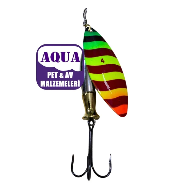 Turna Kaşığı Söğüt Yaprağı Döner Kaşık 24 Gram 6 cm - Powerex Typhoon 24 gr. 6 cm. Döner Spin Kaşık 7853 ürün görseli 1