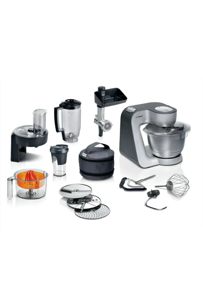 Bosch Mum58359 Serie 4 Mutfak Makinesi Mum 5 1000 W Metalik Inoks Gümüş ürün görseli 1