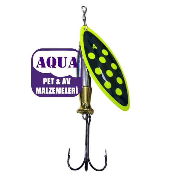 Turna Kaşığı Söğüt Yaprağı Döner Kaşık 24 Gram 6 cm - Powerex Typhoon 24 gr. 6 cm. Döner Spin Kaşık 7865 ürün görseli 1