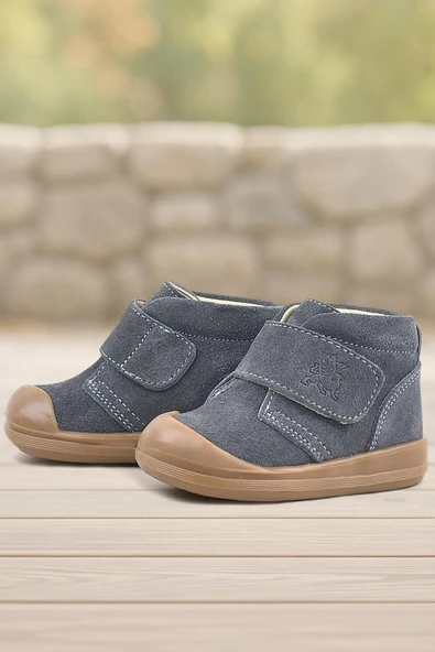 Rakerplus Yoohoo Hakiki Deri Füme Cırtlı Unisex Bebek Bot ürün görseli 1