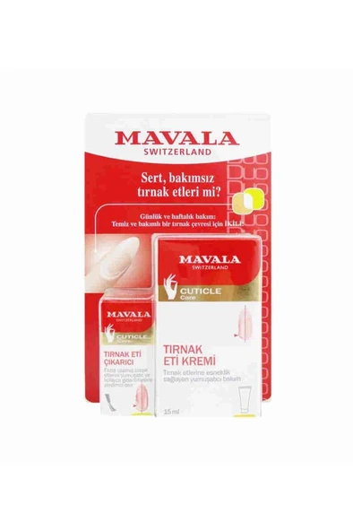 Mavala Tırnak Eti Kremi 15 ml + Tırnak Eti Çıkarıcı 5 ml Bakım Seti ürün görseli 1