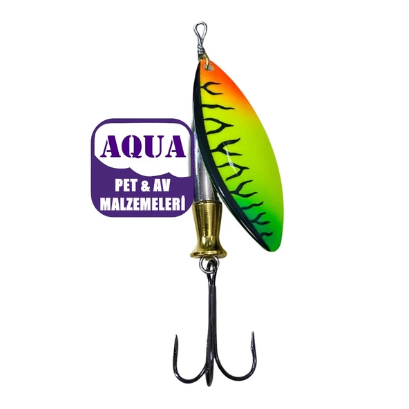Turna Kaşığı Söğüt Yaprağı Döner Kaşık 24 Gram 6 cm - Powerex Typhoon 24 gr. 6 cm. Döner Spin Kaşık 7860 ürün görseli 1