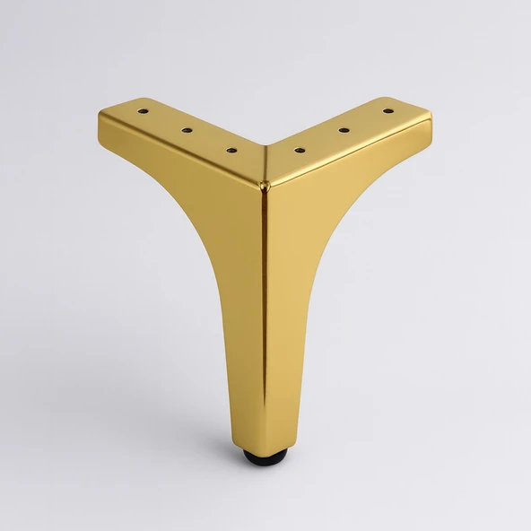 Dekor 12 cm Gold Altın Metal Mobilya Ayağı Dayanıklı Modern Tasarım Koltuk Sehpa Masa TV Ünitesi ürün görseli 1