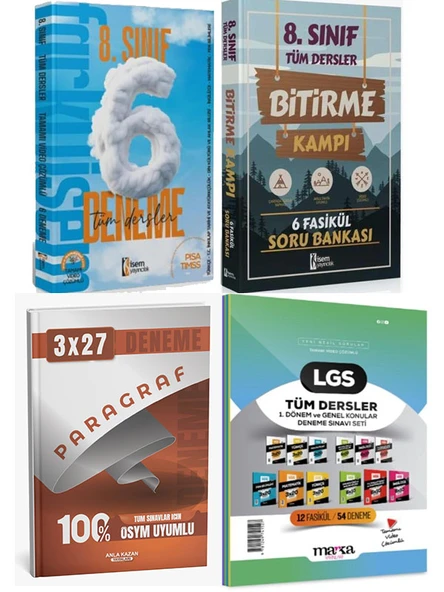Marka +İsem 2026 LGS Tüm Dersler Bitirme Kampı ile 6 lı Deneme + Marka Branş Branş Deneme 4 lü Set ürün görseli 1