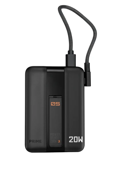20W Hızlı Şarj Destekli MagSafe Kablosuz Powerbank Dahili TypeC Kablolu, LED Göstergeli, Mat Siyah Kompakt Taşınabilir Şarj Cihazı ürün görseli 1