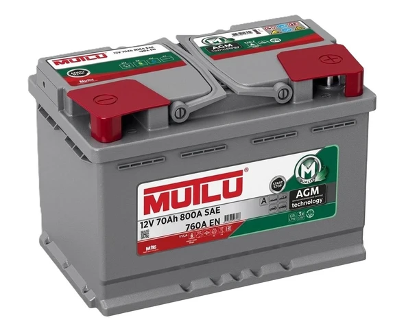 Mutlu AGM Start-Stop 12 V 70 Ah 760 EN Akü ürün görseli 1