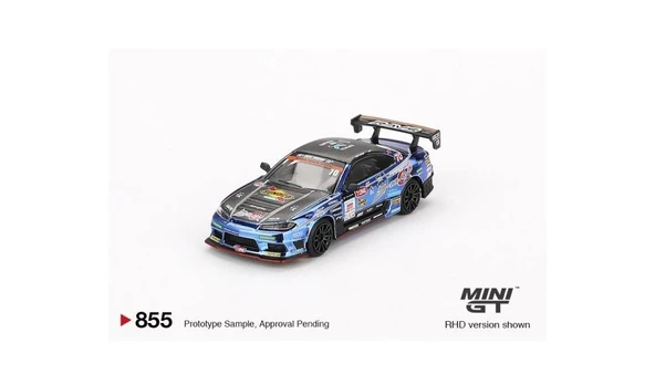 Mini GT 855 Nissan Silvia (S15) D-MAX #70 D-MAX Racing 2023 D1 GP 1/64 Model Araba ürün görseli 1