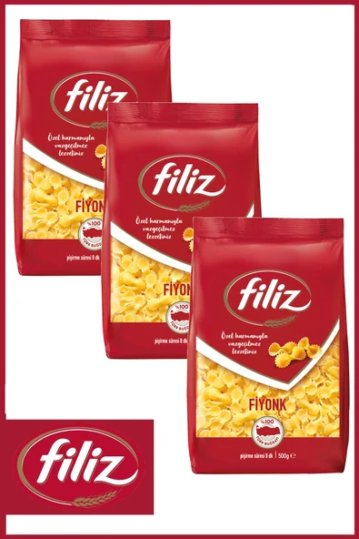 Filiz Fiyonk Makarna 500 gr X 3 Adet ürün görseli 1