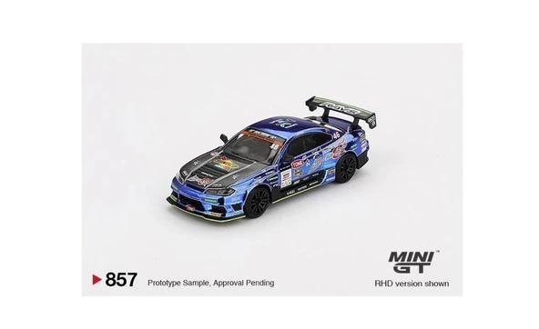 Mini GT 857 Nissan Silvia (S15) #46 D-MAX Racing 2023 D1 GP 1/64 Model Araba ürün görseli 1