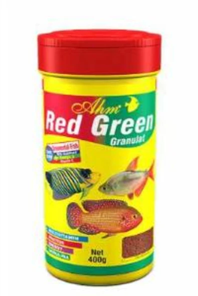 Ahm Red Green Karışık Granulat Ciklet Balığı Yemi 250 ml ürün görseli 1