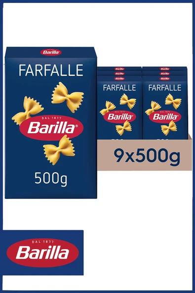Barilla Farfalle Mini Kelebek 500 gr X 9 Adet ürün görseli 1