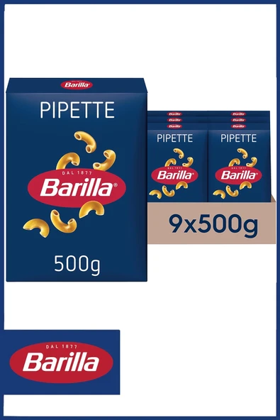 Barilla Pipette (BUKLE) Makarna 500 gr X 9 Adet ürün görseli 1
