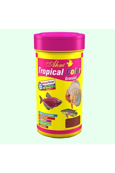 Ahm Tropical Colour Granulat Balık Yemi 100 ml ürün görseli 1