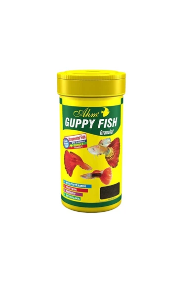 Ahm Guppy Fish Granul Balık Yemi 100 ml ürün görseli 1