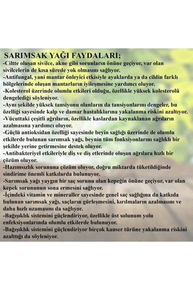 Sarımsak Yağı 20 ml - Resim 3