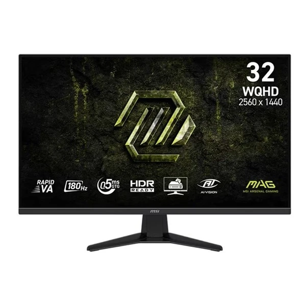 MSI 31.5" FLAT RAPID VA MAG 325QF E18V 0.5MS 180HZ HDMI-DP GAMING MONİTÖR 2560X1440 ürün görseli 1