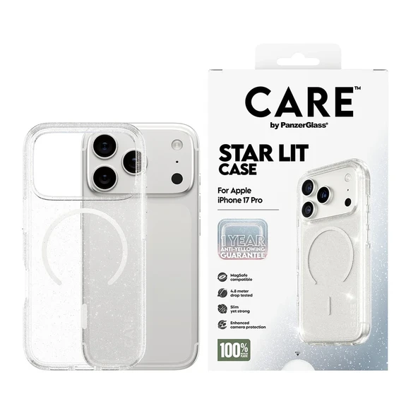 Panzerglass by Care iPhone 17 Pro Star Lit Simli Magsafe Kılıf Şeffaf ürün görseli 1
