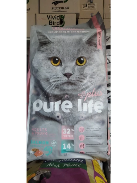 Pure Life Plus Somonlu Kısır Kedi maması 12 kg ürün görseli 1