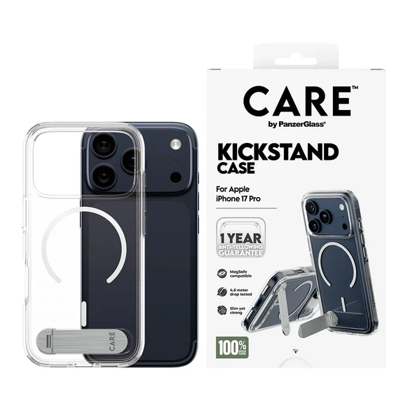 Panzerglass by Care iPhone 17 Pro KickStand Magsafe Kılıf Şeffaf ürün görseli 1