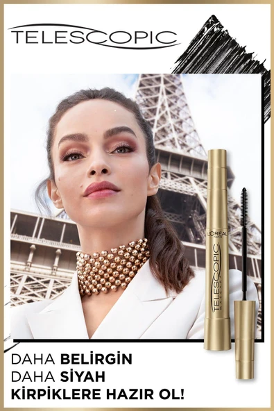Telescopic Gold Maskara - Siyah - Resim 3