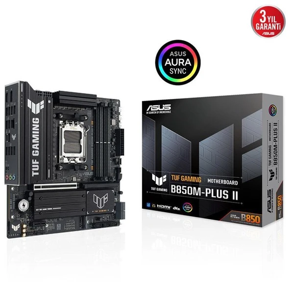 ASUS TUF GAMING B850M-PLUS II DDR5 HDMI DP PCIE 5.0 AM5 ATX ürün görseli 1