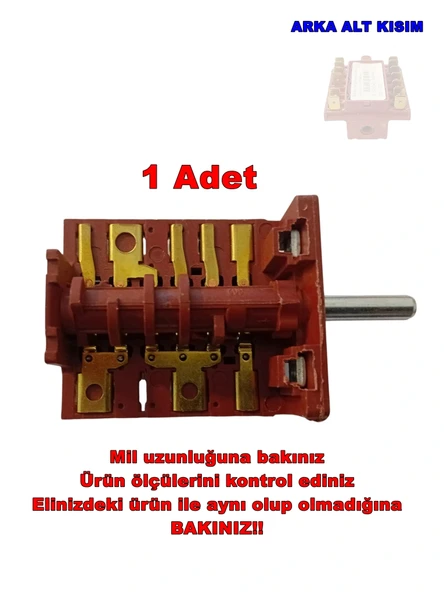 ENDER 7+6 Çevirmeli Anahtar Sürekli Döner 7 Kademe 7 Kontak ürün görseli 1