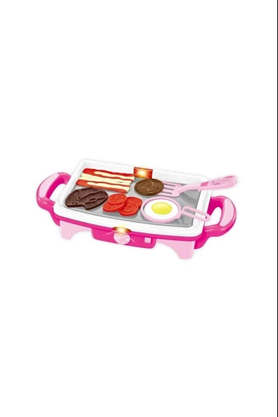 Vardem Işıklı Aksesuarlı Teppenyaki Izgara QF2908P-1 Pembe ürün görseli 1