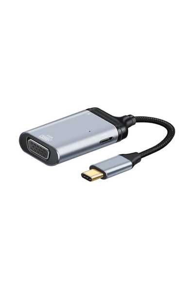 silabor Type-c'den HDTV/VGA/DP'e Kısa Kablo Çok İşlevli PD Şarjlı Alüminyum Kasa Dönüştürücü ürün görseli 1