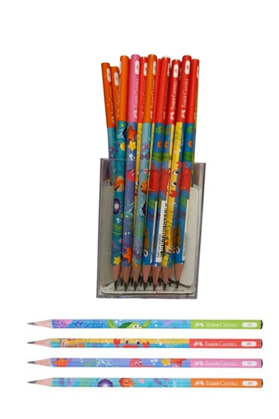 Faber Castell Faber Deniz Macerası 2B Kurşun Kalem 12 Li Paket (5244005008) ürün görseli 1