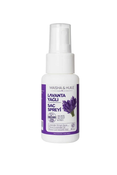 maisha&huile Lavanta Yağlı Saç Spreyi 30 ML- Lavander Oil Hair Spray ürün görseli 1