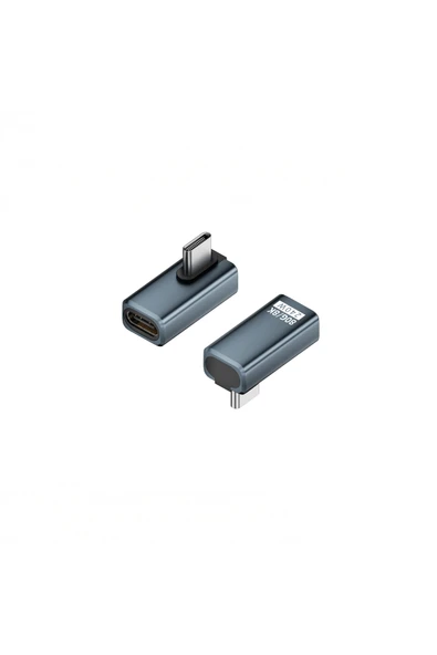 silabor TYPE-C USB 4.0 USB 240W 80 GB USB Bellek 90 Derece Dirsek Dik Açılı L Şeklinde USB4.0 Adaptörü ürün görseli 1