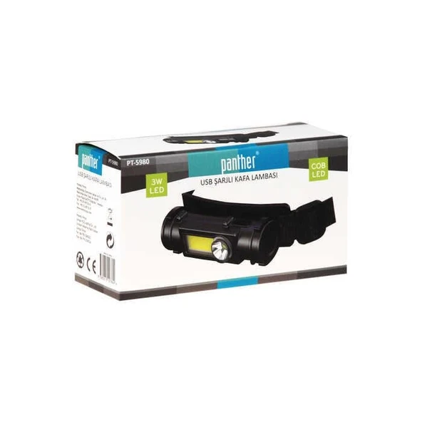 Panther PT-5980 USB Şarjlı Kafa Lambası - Resim 2
