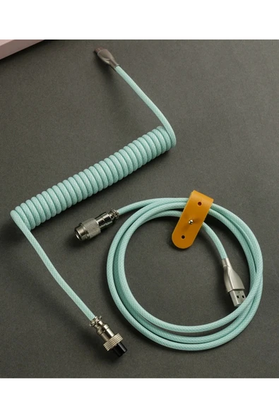 silabor Coiled Kablo, Sarmal Kablo, Mekanik Klavye Kablosu, Type C Usb Kablo Oyuncu Klavyesi Kablosu ürün görseli 1