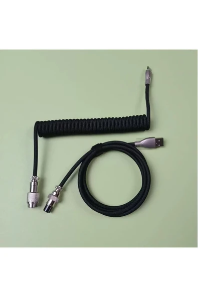 silabor Coiled Kablo, Sarmal Kablo, Mekanik Klavye Kablosu, Type C Usb Kablo Oyuncu Klavyesi Kablosu ürün görseli 1