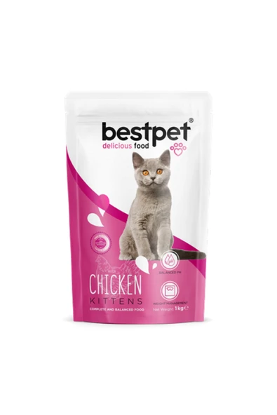 Yavru Kediler İçin, Tavuk Etli Ve Pirinçli Kuru Mama 1 kg X 10 ADET 276097 ürün görseli 1
