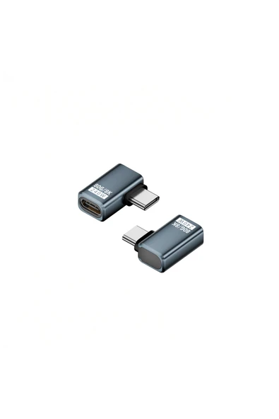 silabor TYPE-C USB 4.0 USB 240W 80 GB USB Bellek 90 Derece Dirsek Dik Açılı L Şeklinde USB4.0 Adaptörü ürün görseli 1