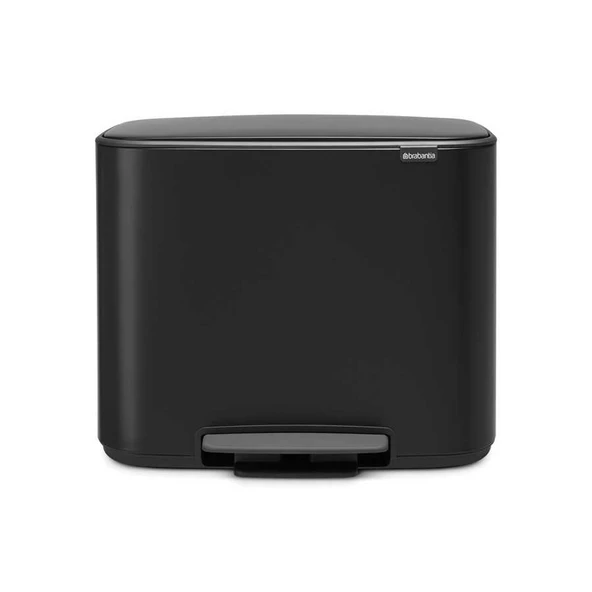 Brabantia Bo Matt Black Pedallı Çöp Kutusu 3x11lt ürün görseli 1