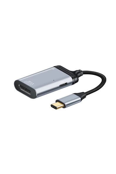 silabor Type-c'den HDTV/VGA/DP'e Kısa Kablo Çok İşlevli PD Şarjlı Alüminyum Kasa Dönüştürücü ürün görseli 1