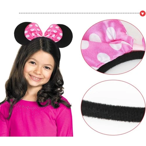 Pembe Fiyonklu Minnie Mouse Tacı Mini Kulak ürün görseli 1