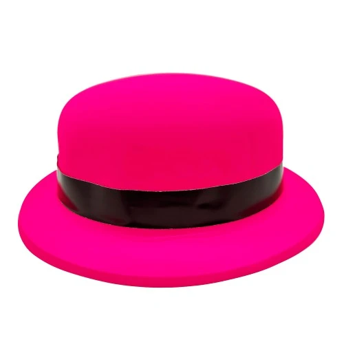 Neon Partisi Pembe Renk Melon Plastik Parti Şapkası ürün görseli 1