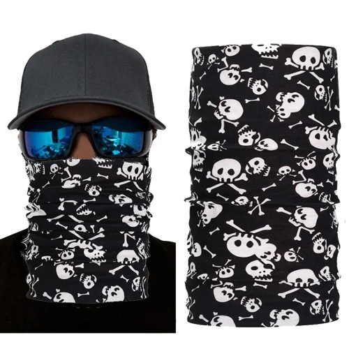 Siyah Beyaz İskelet Baskılı Buff Bandana ürün görseli 1