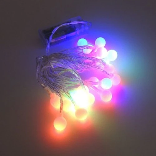 3m 20 Led Beyaz Top RGB ışık Pilli 2 Kademeli ürün görseli 1