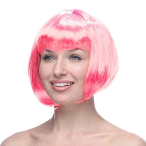 Pembe Renk Peruk Küt Saç ürün görseli 1