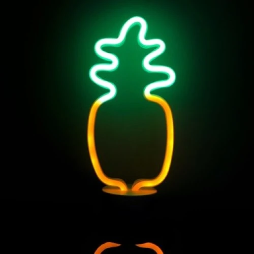 Neon Işıklı Ananas Masa Gece Lambası ürün görseli 1