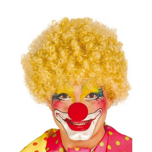 Sarı Renk Kıvırcık Afro Palyaço Seti ürün görseli 1