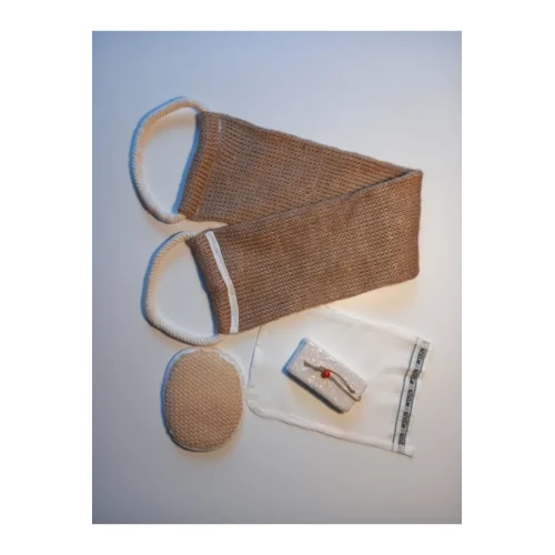 Doğal Keten Kese Seti 4'Lü ürün görseli 1