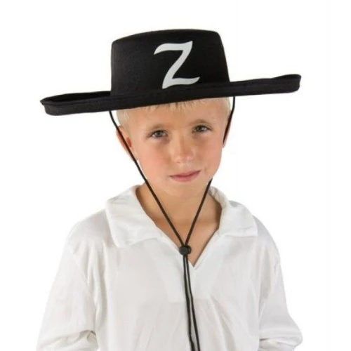 Z Logolu Çocuk Boy Bağcıklı Zorro Şapkası ürün görseli 1