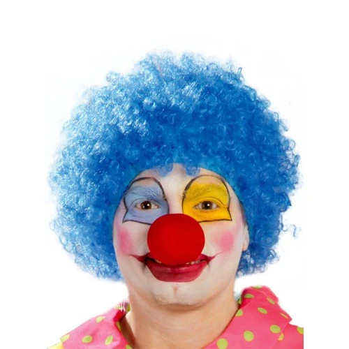 Mavi Renk Kıvırcık Afro Palyaço Seti ürün görseli 1