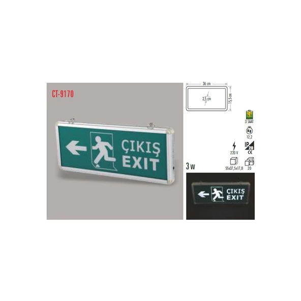 Cata CT-9170 Karşı Ok Exıt Armatür Cata - Resim 2