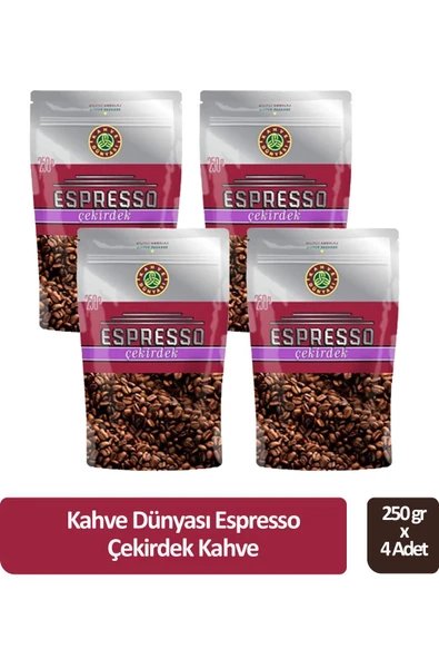 Espresso Çekirdek Kahve 250 gr x 4 Adet ürün görseli 1
